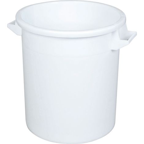 BRB Rundtonne für Gewerbe & Industrie – hygienisch, stabil, stapelbar, vielseitig (weiß, 35 Liter)