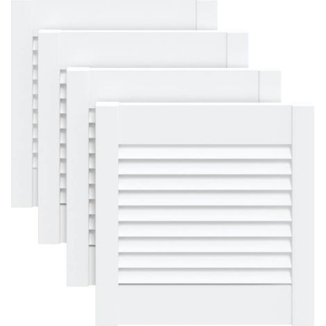 Maison Exclusive - Schranktüren Lamellen-Design 4 Stk Weiß 39,5x3