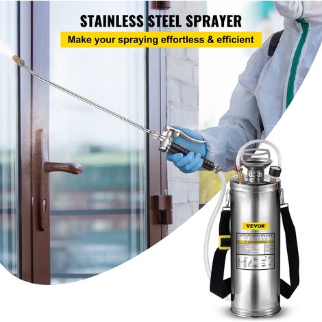 Pulvérisateur Inox 10L Brumisateur Jardin pour Plante pour Jardinage Domestique et Nettoyage au Sol (1/5)