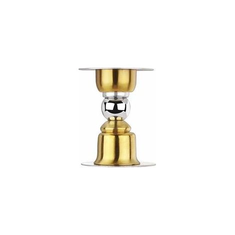 Lot de 2 arrêts de porte magnétiques en acier inoxydable, fixation adhésive ou vis, dorés – (1/5)