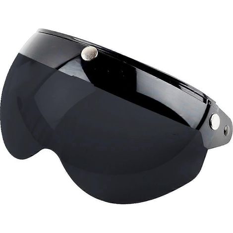 Visière de casque rétro universelle à 3 boutons-pression 2024, coupe-vent, protection solaire, demi-visage, pour casques de moto