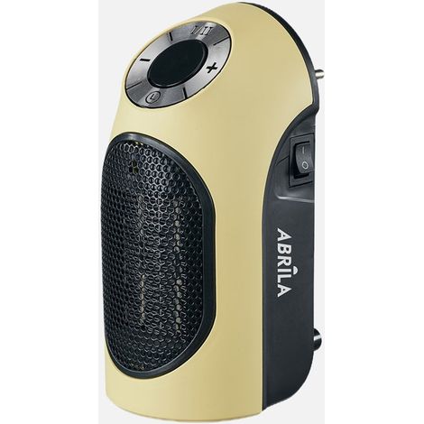 Mini radiateur soufflant céramique Gulf jaune/noir 500W prise 17cm