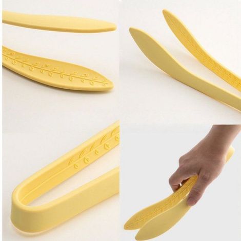 Pinces à Alimentation en Silicone, Motif Feuille, Pour Cuisson, Barbecue, Four, Lavable Au Lave-Vaisselle, Lot De 4, Multicolores (1/4)
