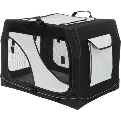 Trixie Vario Transportbox schwarz und grau für Hunde (1/5)