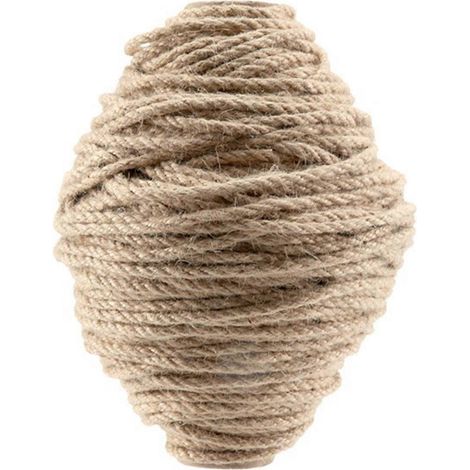 Ficelle de jute naturelle tressée de 5 mm et 100 mètres (328 pieds) pour le jardinage, les loisirs créatifs, la fabrication de griffoirs pour chats et la décoration intérieure. (1/5)