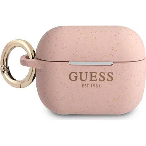 Guess guapsggep Funda para AirPods Pro rosa/rosa Silicona con purpurina (1/3)