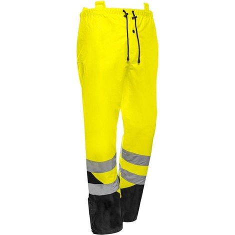 Pantalon de pluie HV polyester mixte Speed jaune-PANTASPEE02JNS - T2S