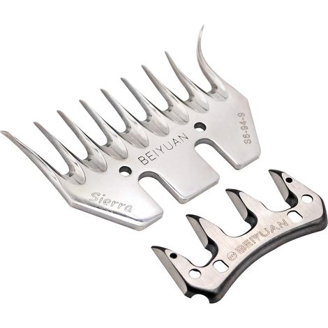Sheep Clipper, Stainless Steel Sheep Clipper, Electric Wool Shears, Animal Goat Sheep Sheep (9 Teeth Scimitar) (1/5)