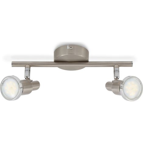 LED Deckenleuchte 2 dreh-& schwenkbar Strahler 6W matt-nickel Briloner