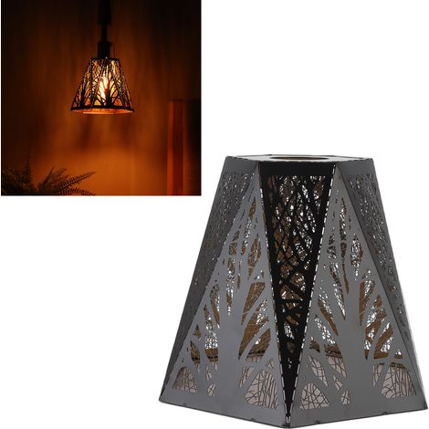 Abat-jour en fer forgé E27/E26 pour lampe de table, sculpté en forme d'arbre, pour décoration de chambre à coucher. (1/5)