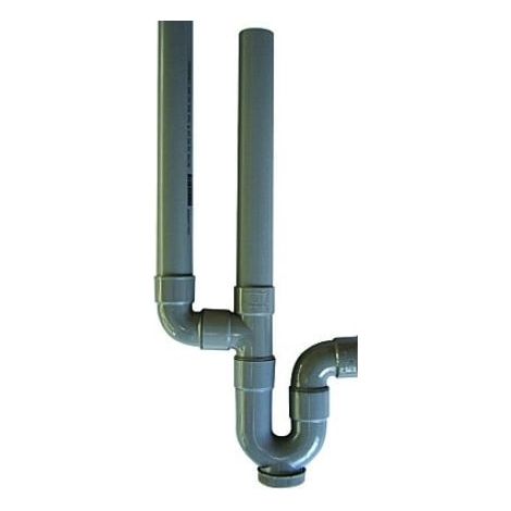 Siphon double de machine à laver D.40mm – Sortie horizontale – Pour espaces confinés – Installation facile