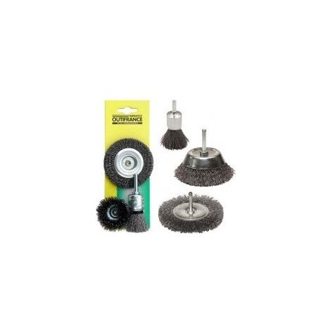 Rotierende Metallbürste Pinsel 22 mm - Outifrance