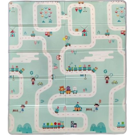 Maxi Wendeteppich - TINEO - 150 x 180 cm - Tierfront / Autorennstrecke