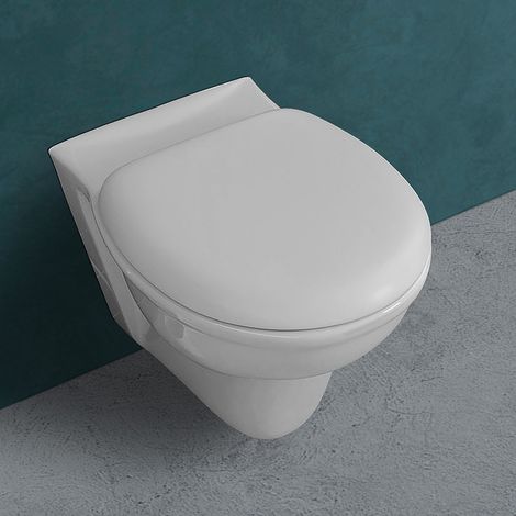 Wc singolo sospeso Serie Karla in ceramica bianca lucida (1/3)