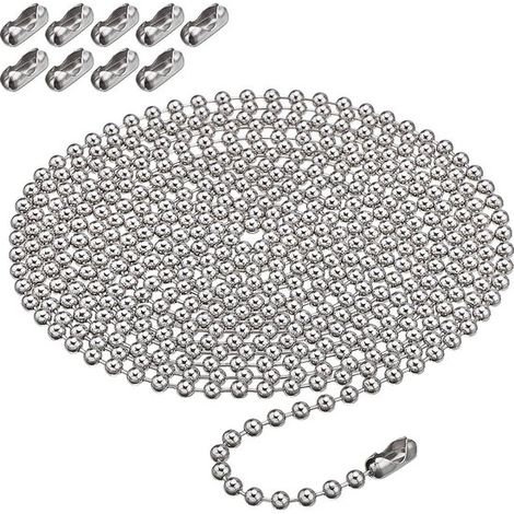 - Catena per tenda a rullo da 3 metri per asta per tende con 10 connettori in metallo - accessori per tende oscuranti e romane (1/5)