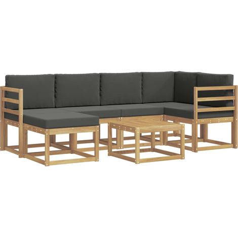 Conjunto de sofás de exterior 7 pcs Blanco y Antracita vidaXL (1/5)