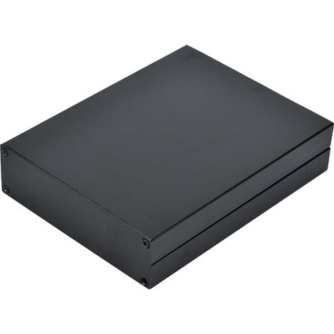 Boîtier électronique en aluminium pour circuit imprimé, avec système de refroidissement, 33 x 114 x 150 mm, noir. (1/5)