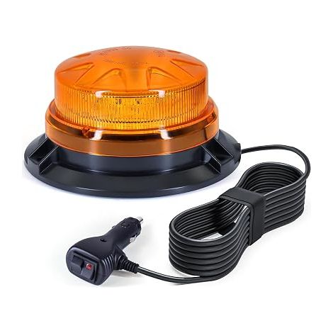12/24V Magnetic LED Flashing Light 3m Cable Orange (1/5)