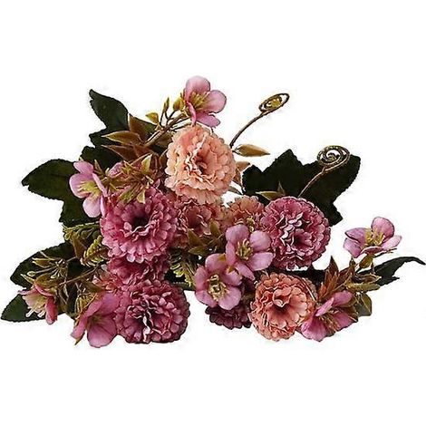 bouquet de plantes artificielles en pot, œillets artificiels élégants en tissu, décoration pour salonrose (1/5)