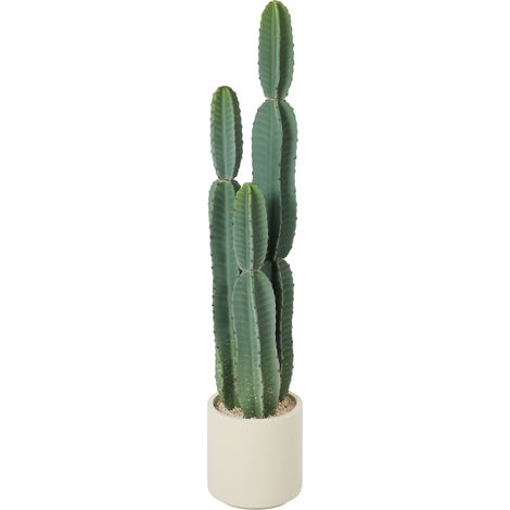 Cactus artificial, modelo grande, 111 cm, planta artificial en maceta para oficina o sala de estar. (1/5)