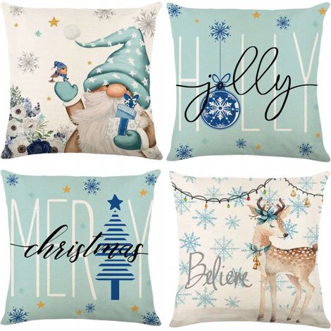 WEIHNACHTSKISSENBEZÜGE 4-TEILIG DEKORATIV 45X45 [P-Z2]