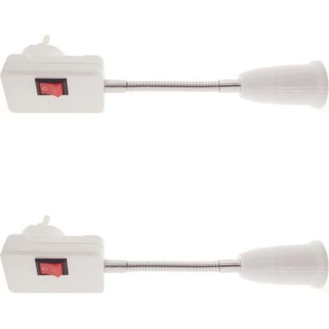 Support de lampe LED pliable E27, douille avec adaptateur secteur EU 220-240V, matériau Acier Inoxydable, fonction sans câblage, idéal pour lampes de bureau à domicile (1/5)