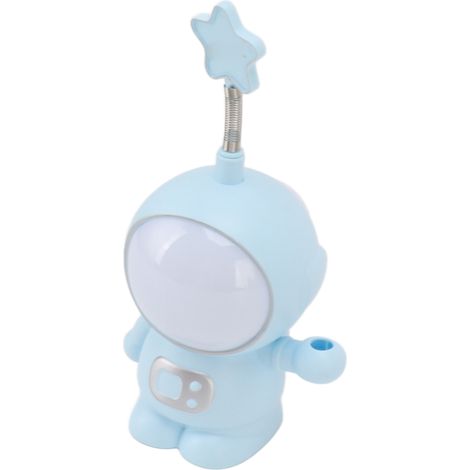 Astronauten-LED-Nachtlicht, 3 W, 5 V, USB-aufladbar, mit integriertem Anspitzer, blaue Innendekoration (1/5)
