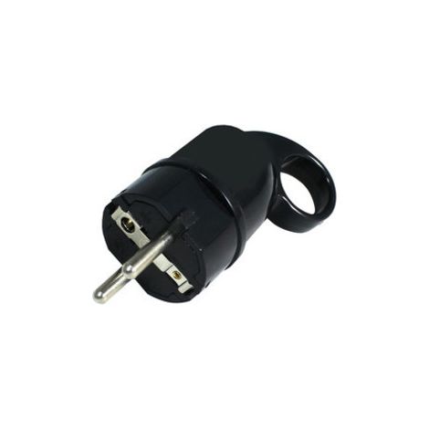 Spina Schuko maschio A Finger 16a/250vac Nero Dh 36.039/d/n