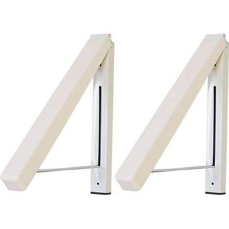 2 Paquets Mural Cintre Pliant Rabattable, Porte Cintre Mural, Economiseur d'Espace Crochet Mur Pliable Cintre de Vêtements Mural Manteau Rack de Stockage Organisateur Buanderie Séchoir Rack Hanger (1/5)