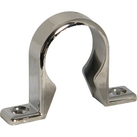 FloPlast Chrome Effect Waste Pipe Clips 32mm - Pack of 3