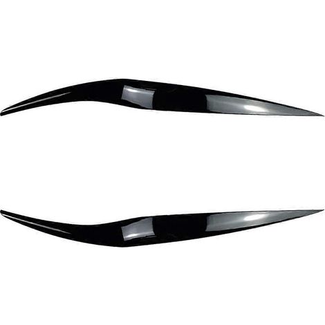 Compatible avec les caches de phares/boîtiers de phares/bandeaux de garniture de sourcils Fiesta MK6.5 2013-2017, en matériau ABS, noir brillant. (1/5)