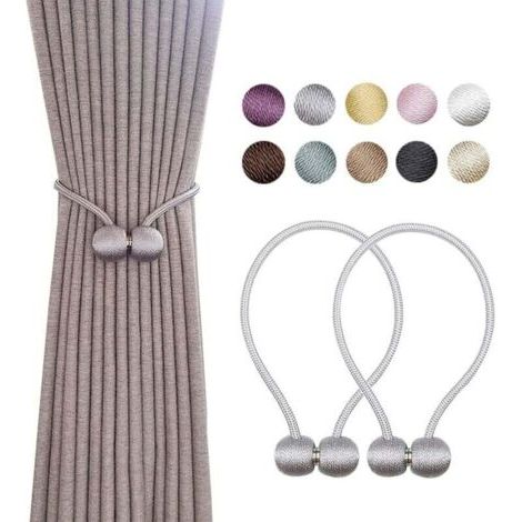 Embrasse pour Rideaux, Aimanté Embrasse Rideau Aimantee Attache Rideau pour Décoration de Bureau Maison B- (1/4)