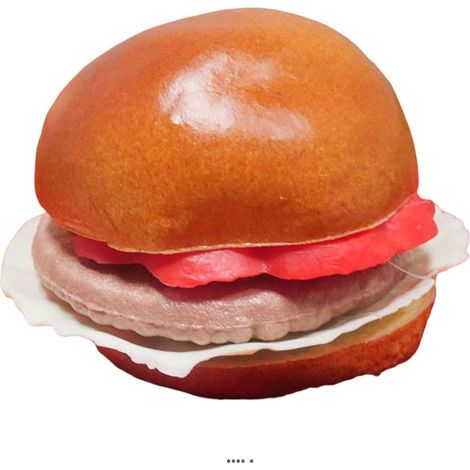 Hamburger artificiel en Plastique soufflé L 110x75 mm (1/2)