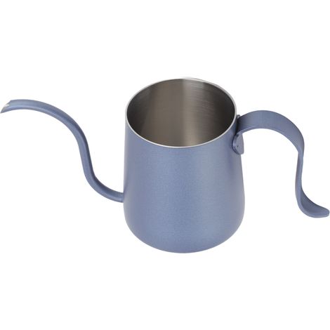 Bouilloire à café en acier inoxydable 304, bec long fin 250ml, idéale pour la préparation de café à la maison, couleur bleu foncé (1/5)