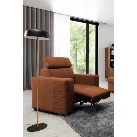 Sessel Fernsehsessel CANTON in Stoff Camelia Rostbraun (1/4)