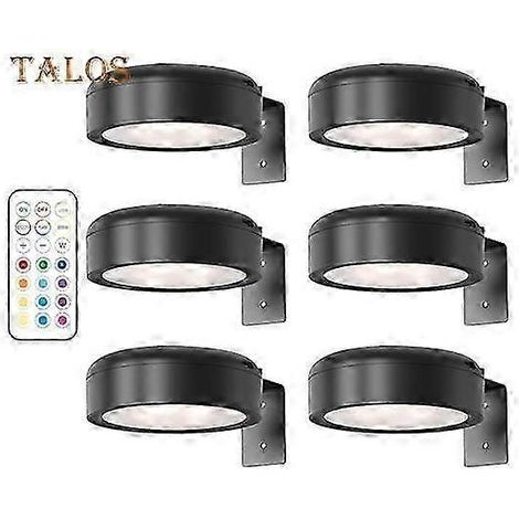 Lampada da parete con telecomando, 100 lumen, alta luminosità, dimmerazione continua, 3 modalità di luce, alimentazione a batteria, nessuna foratura necessaria. Perfetta lampada da parete nera. (1/5)