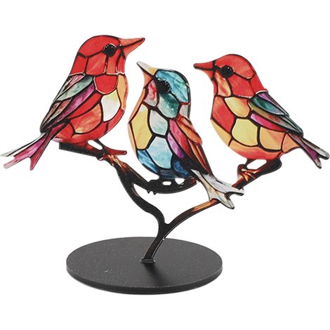 Vögel auf einem Ast Acrylfigur (1/5)