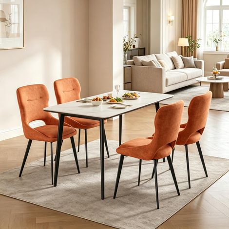 Chaise rembourrée pour coiffeuse, chaise vanity, chaise d'appoint, chaise de salle à manger, chaise de salon (uniquement 4 chaises)