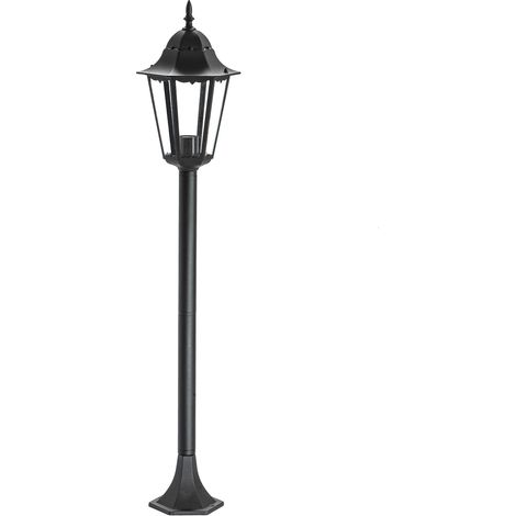 ERMES LAMPIONE IN ACCIAIO GREEN LIGHT E27 H.120CM NERO 77504 (1/2)