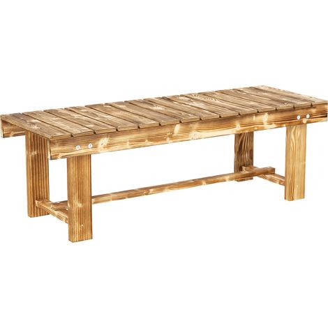 Banc de jardin style rustique pliable 110 x 38 x 35 cm fonc pour salon pour jardin jardin, siège personnes, rustique, marron foncé (1/5)
