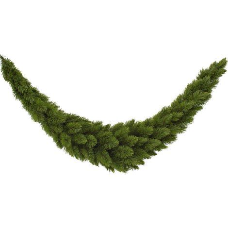 Guirlande de Noël Artificielle Sapin Vert Naturel en PVC Souple pour Décoration 180 x 38 cm - PANGIVO (1/3)