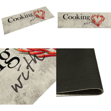 Tappeto da Cucina Lavabile Cucinare 45x150 cm in Velluto - Tappeto da cucina lavabile - Tappeto da cucina in velluto