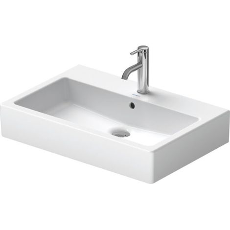 Lavabo Duravit Vero 700mm, poli avec trop-plein, avec banc à trou (1/7)