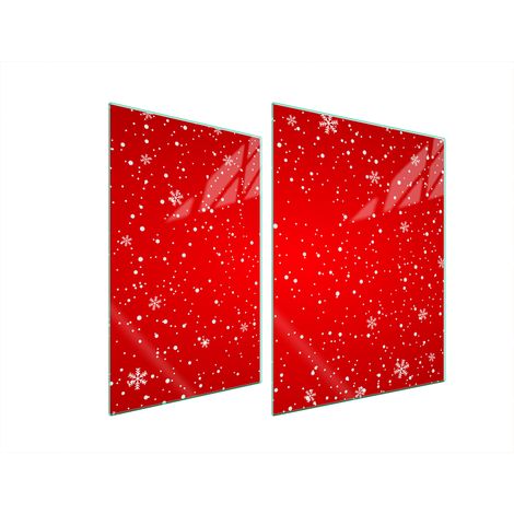 GLASSCHUTZPLATTE FÜR HERD 70x52 ROT
