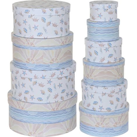 Boîte de rangement multicolore déco pour maison chic - Palette marine multicolore