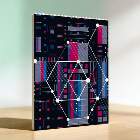 Cadre photo en blocs à faire soi‑même, idée de cadeau pour anniversaire (1/5)