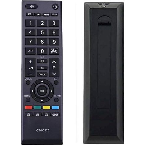 Ersetzt die Fernbedienung Toshiba CT-90326. Kompatibel mit der Universalfernbedienung Toshiba CT-90326 für Toshiba-Fernseher. (1/5)