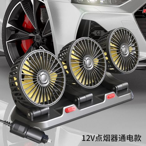 Ventilatore per auto a tre pale da 12 V, ventilatore per climatizzatore/ventilatore di raffreddamento per auto