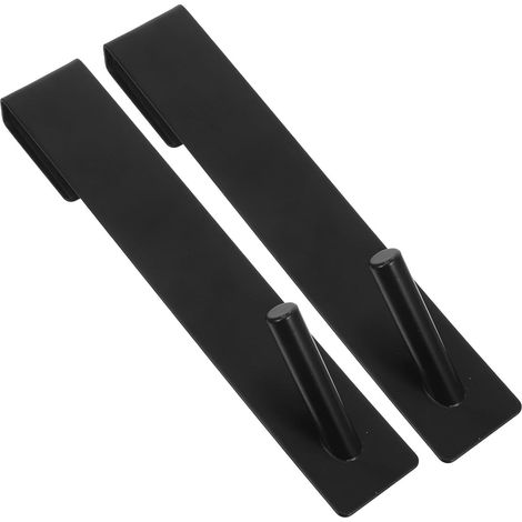 Gancho 2 Piezas Negro para Colgar Puerta de Acero Inoxidable (1/5)