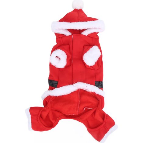 Vêtements de noël pour animaux de compagnie, Costume de père noël pour chiens de petite, moyenne et grande taille XL (1/5)